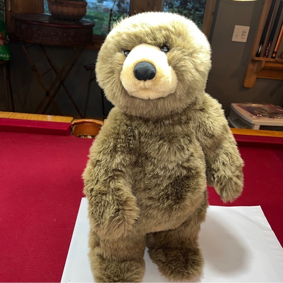 Jumbo TRUDI FUZZY BROWN 21” Teddy BEAR STAND UP Stuffed Animal Plush ITALY DAKIN - Picture 1 of 16